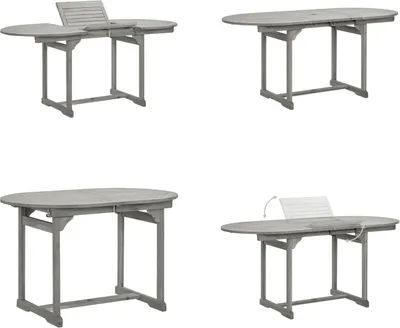Produktbild von vidaXL Garten Esstisch (120 170)x80x75 cm Massivholz Akazie - Gartentisch - Gartentische - Outdoor-Tisch - Outdoor-Tische