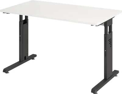 Immagine prodotto di Scrivania VOS612/W/G Piedi a C 120x67cm bianco/grigio