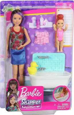 Productafbeelding van Barbie "Skipper Babysitters Inc." poppen en badset