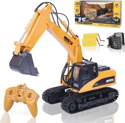 Produktbild von Huina 1550-70 RC Ferngesteuerter Kettenbagger Bagger +Holzgreifer mit 2 Akku