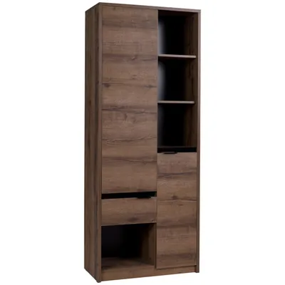 Obrázek produktu pro Regál DENVI DV03 dub monastery / černý lesk