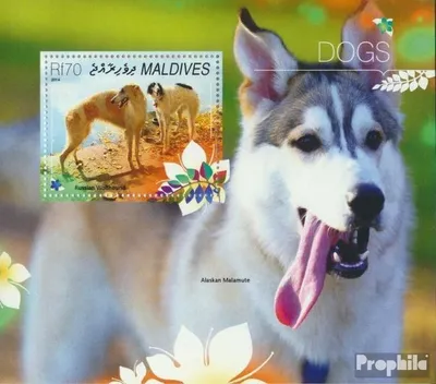 Produktbild von Briefmarken Malediven 2014 Mi Block 745 (kompl. Ausg.) postfrisch Hunde
