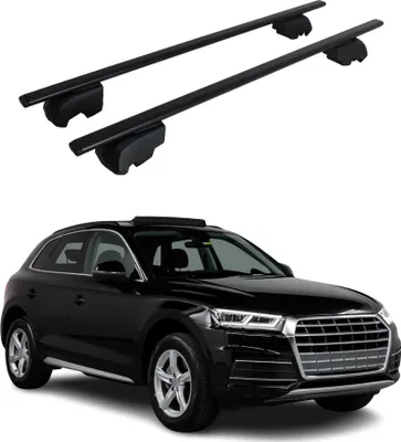Produktbild von Dachträger Grundtäger für Audi Q5 mk2 2017-2024 75kg Metall Schwarz 2 tlg