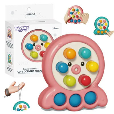 Zdjęcie produktu dla WOOPIE Gra Zręcznościowa Wbijanka Kreta Sznurek Ośmiornica Różowy 2w1