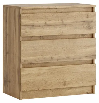 Produktbild von Kommode Wotan - Braun - 70 x 76,5 x 40 cm - 3 Schubladen - Wohnzimmermöbel