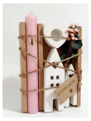 Produktbild von Kerzen Geschenk für Frauen oder Freundinnen | Mitbringsel | Lichterhäuser Kerze Deko mit Trockenblumen