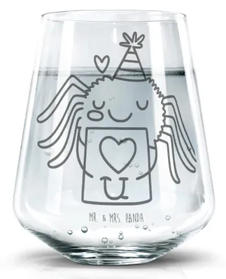Produktbild von Mr. & Mrs. Panda Tumbler Glas Spinne Agathe Brief - Transparent - Geschenk, Ich Liebe Dich, Heiratsantrag, Liebespaar, Treuetest, Trinkglas, Becherglas, getränkebecher