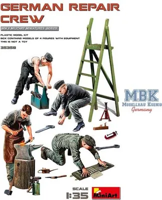 Productafbeelding van MiniArt 1:35 Figuurset: Duitse mechaniekerspeloton (4 figuren)