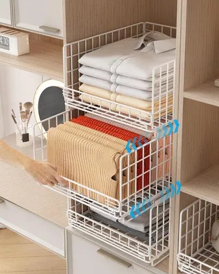 Immagine prodotto di Organizer a cassetti bianco da 6 scomparti per guardaroba, cucina, soggiorno