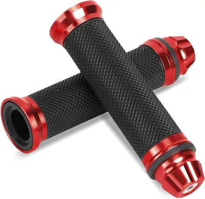 Productafbeelding van Famanu motorhandgrepen, aluminium, rood - Robuuste constructie