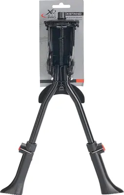Immagine prodotto di XQMAX Portabici centrale regolabile 24"–29,5" – supporto centrale stabile, regolabile in altezza, facile da montare, in acciaio e plastica – nero
