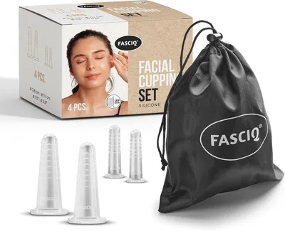 Immagine prodotto di Set di coppette in silicone per il viso, anticellulite, composto da 4 pezzi, massaggiatore