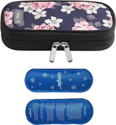 Produktbild von Famanu Isothermische Kühltasche für Medikamente mit 2 Kühlakkus - Ideal für Diabetiker