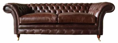 Produktbild von Sofa 3 Sitzer Couch Polster Sofas Couchen Wohnzimmer Chesterfield  Leder