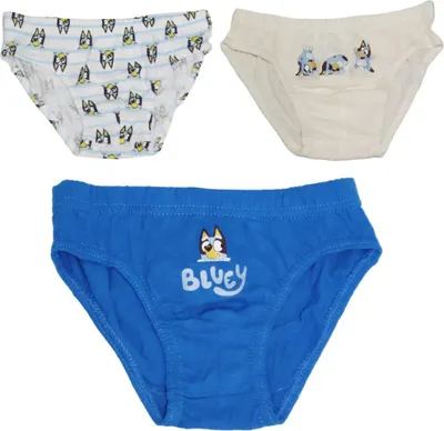 Produktbild von Bluey Bingo 3-er Pack Slips Kinder Jungen Unterhose Unterwäsche – Bunt / 122/128