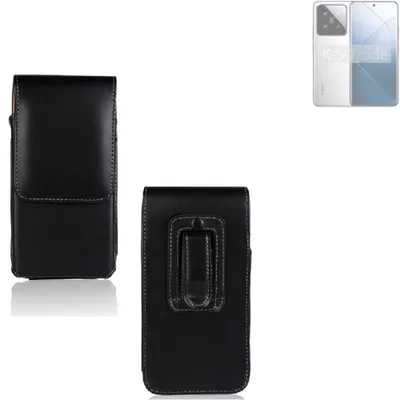 Produktbild von K-S-Trade Gürteltasche kompatibel mit Xiaomi 14 Schutz Hülle Handy Hülle mit Magnetverschluss Holster in schwarz