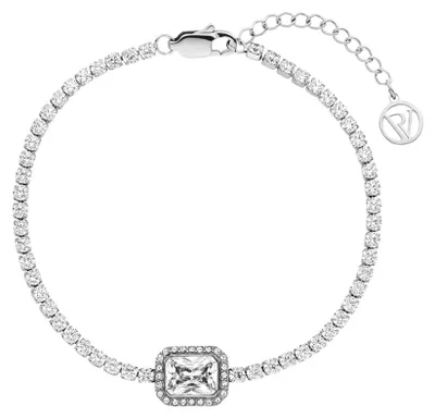 Produktbild von PAUL VALENTINE - Damen Armband Edelstahl - Silberfarben - mit Zirkonia Stein - E