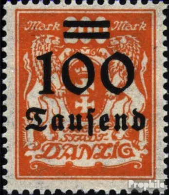 Produktbild von Briefmarken Danzig 1923 Mi 159 mit Falz Aushilfsausgabe