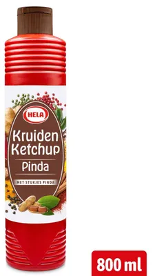 Produktbild von Hela Kruiden Ketchup Pinda 800g – Würzige Erdnuss-Ketchup-Sauce, vielseitig
