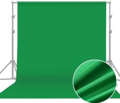 Obrázek produktu pro 3 * 3 m / 10 * 10 stop Profesionální zelené pozadí Studiové fotografické pozadí Omyvatelné Odolná polyesterová bavlněná tkanina Bezešvý jednodílný design pro portrétní produktové snímky