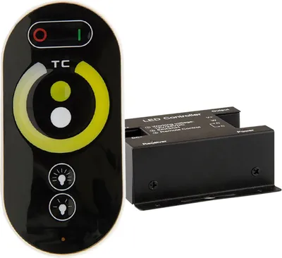 Produktbild von ISOLED Wireless Touch weißdynamischer PWM-Dimmer mit Funk-Fernbedienung, 12-24V DC 2x6A