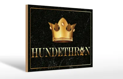 Produktbild von Holzschild Spruch 20x30 cm Hundethron Schild