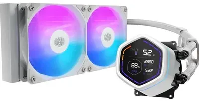 Immagine prodotto di COOLER MASTER - MasterLiquid Core Nex Digital 240 White ARGB - MLX-D24M-A18PW-RD - Raffreddamento ad acqua - Ventola Ø 120 mm