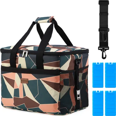 Produktbild von Packaway 4-lagige isolierte Kühltasche - Lunchtasche 30 Liter - Abstrakt