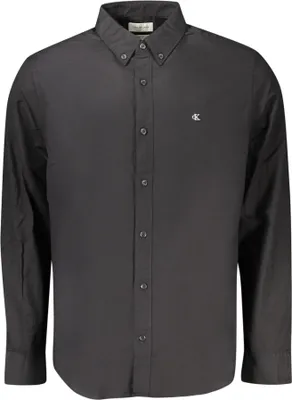Immagine prodotto di Elegante camicia da uomo con ricami - nera, a maniche lunghe, modello classico