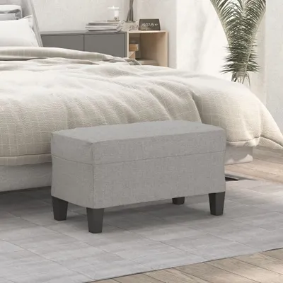 Produktbild von Möbel Sitzbank Hellgrau 70x35x41 cm Stoff - Gartenbänke 349431