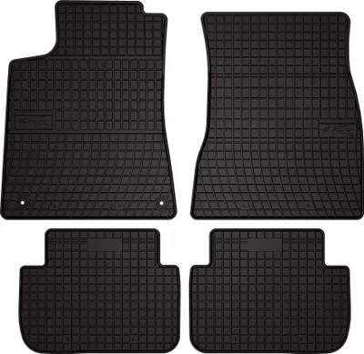 Immagine prodotto di Tappetini auto in gomma adatto per Mercedes CLK W209 (1997-2009, coupe) neri, set 4 pz, con fissaggi