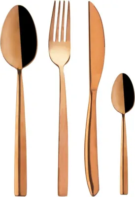 Produktbild von Orion Besteck-Set Essbesteck-Set Tafelbesteck Edelstahl kupferrot 24-teilig