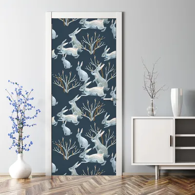 Produktbild von Dekorative Tür Wandaufkleber Wandtattoo selbstklebend dekoration Aquarell Tiere Fuchs 70 x 200 cm
