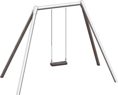 Produktbild von Playparc Einzelschaukel "Metall", Aufhängehöhe 200 cm