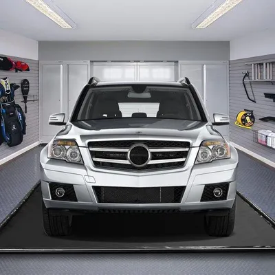 Produktbild von Garagemat, 2,4 x 5,5 m, 1000D PVC, antislip, schwarz, wasserdicht, schnee- und schmutzfest
