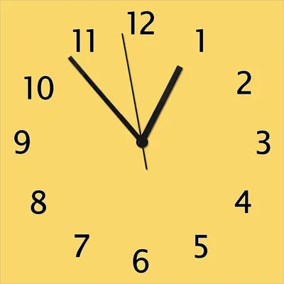 Produktbild von Wallario Design Wanduhr Pastellgelb aus Echtglas, Größe 30 x 30 cm