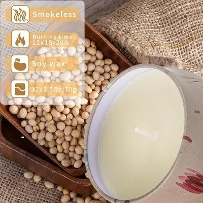 Produktbild von Kerzen Geschenkset 12 Stück Soja Natur