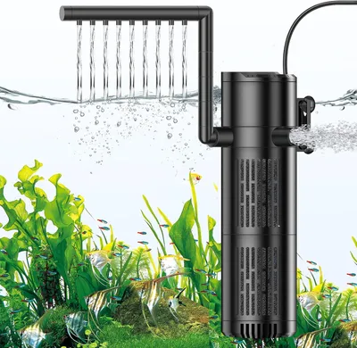 Image de Filtre d'aquarium 8 W, débit réglable de 500 l/h, pour aquariums de 30 à 120 litres, filtre à eau