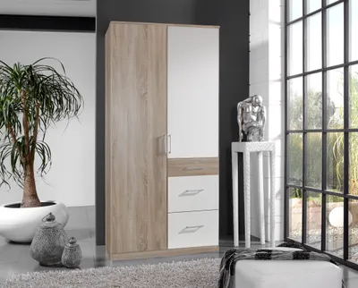 Produktbild von Wimex Click Drehtürenschrank 90 cm, 3 Schubkästen