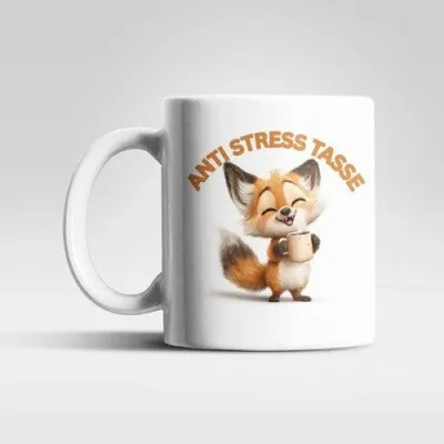 Produktbild von Anti Stress Fuchs Fox Kaffeetasse Teetasse Tasse Geschenkidee 325 ml