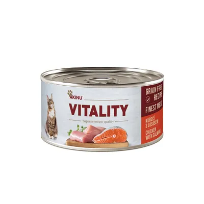 Obrázek produktu pro Akinu VITALITY Kuřecí & losos konzerva pro kočky 70 g