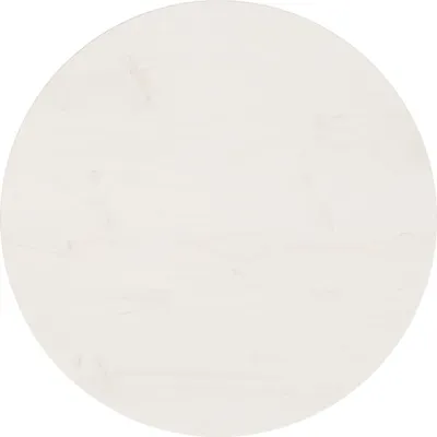 Produktbild von Tischplatte Weiß Ø50x2,5 cm Massivholz Kiefer