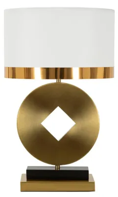 Produktbild von Mauro Ferretti Tischleuchte Münze Gold Weiß Ø 30x53 cm