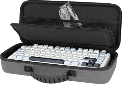 Immagine prodotto di Ideale per borse da gaming, set di tastiera meccanica a 84 tasti, borsa da viaggio portatile, valigetta rigida per laptop