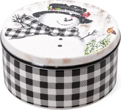 Produktbild von Weihnachtliches Geschirr aus Porzellan, verschiedene Ausführung wie Teller, Kecksdose, Becher und Schüssel (Keksdose)