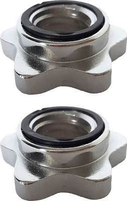 Produktbild von Best Sporting Sternverschluss für Hantelstangen I 1 Stück, 2 Stück oder 4 Stück I Profi Sternverschlüsse für Hantelstangen mit 30/31 mm I leichte Anbringung I verchromt I Hantelklemmen
