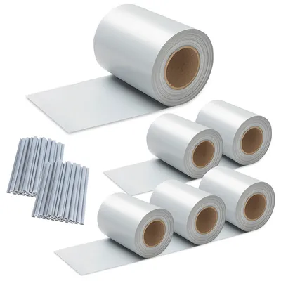 Zdjęcie produktu dla Yakimz paski prywatności Różne podwójne siatki ogrodzeniowe PVC folia ogrodzeniowa ogrodzenie ogrodowe ramię odblaskowe z klipsami 6 rolek 70m x 19cm Szary
