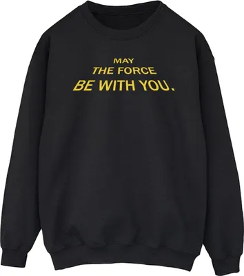 Produktbild von Star Wars - "May The Force Opening Crawls" Sweatshirt für Herren BI46115 (S) (Schwarz)