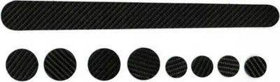 Produktbild von Velo Carbon Look Kettenstrebenschutz Schwarz  Schwarz One Size