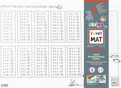 Produktbild von Strigo Lustige Matte Weiß. Einmaleins-Tabelle 48 x 33,5 cm